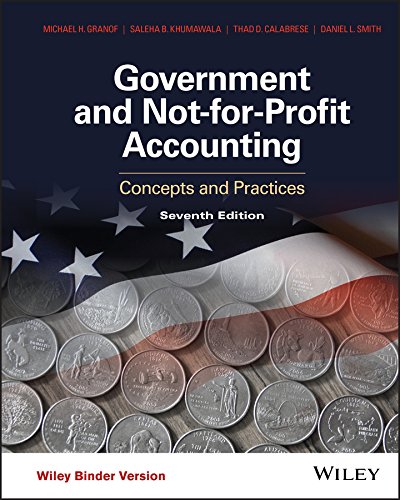 Government and Not-for-Profit Accounting Concepts and Practices Granof test bank