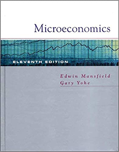 Microeconomics Theory and Applications Mansfield test bank