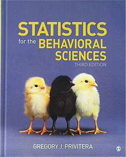 Statistics for the Behavioral Sciences by Privitera (complete test bank)