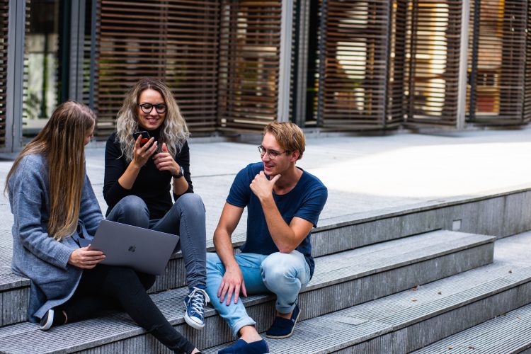 University Students in a Pleasant Mood